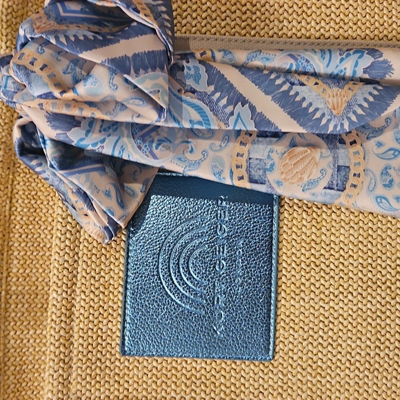 NEW Kurt Geiger Large Southbank Zip Top Shopper: Woven Beige W/ Blue Tones - Picture 7 of 15